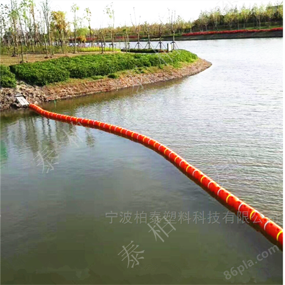 上林湖水库漂浮垃圾拦污浮筒柏泰生产厂家